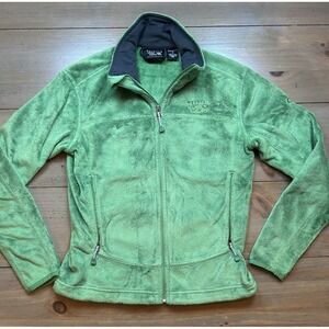 Women's Mountain Hardwear Green Fleece Sherpa Zip Up Jacket Size‎ Small XS
